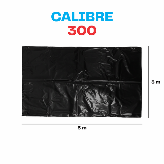 Plastico polietileno negro Cal. 300 - 3x5m