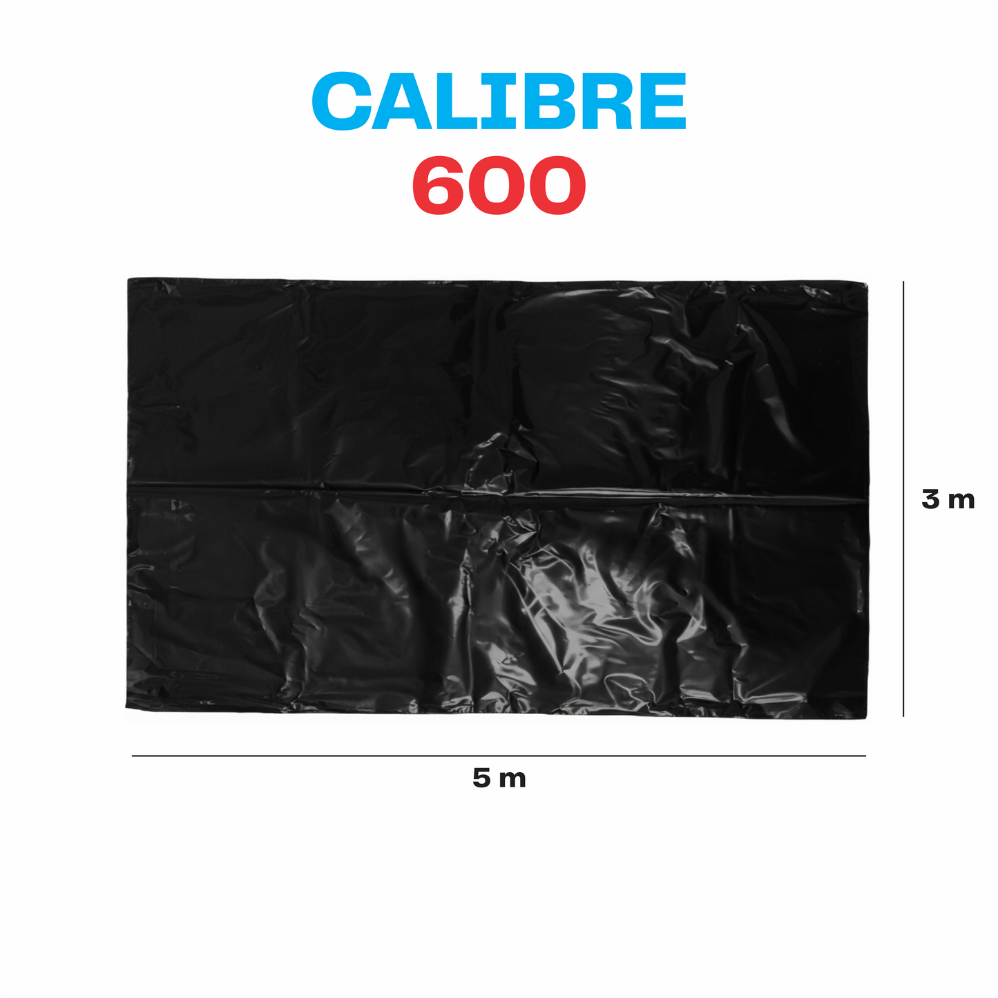 Plastico polietileno negro Cal. 600 - 3x5m