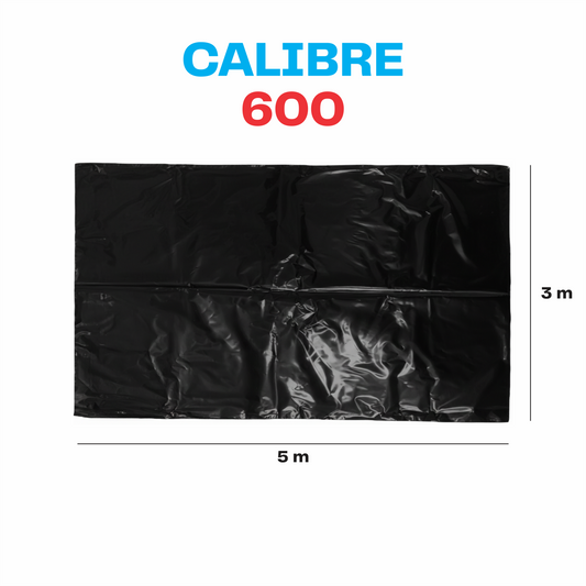 Plastico polietileno negro Cal. 600 - 3x5m