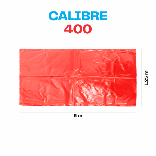 Plastico polietileno Rojo Cal. 400 - 1.25mx5m