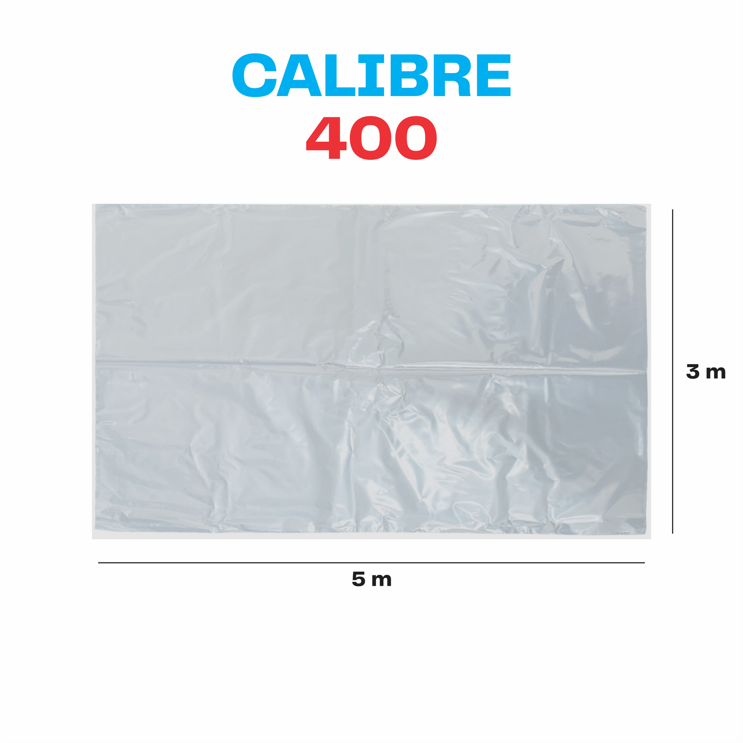 Plastico polietileno transparente Cal. 400 - 3x5m