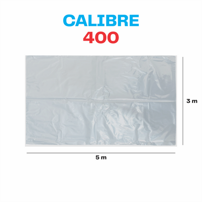 Plastico polietileno transparente Cal. 400 - 3x5m