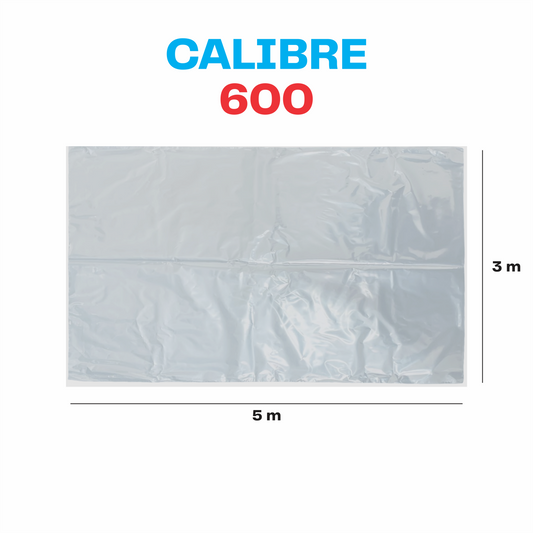 Plastico polietileno transparente Cal. 600 - 3x5m