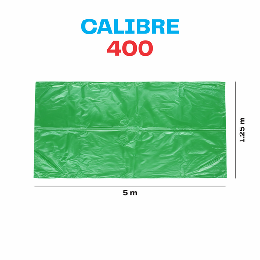 Plastico polietileno Verde Cal. 400 - 1.25mx5m
