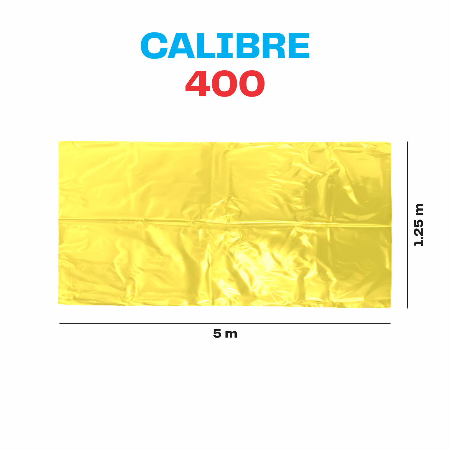 Plastico polietileno Amarillo Cal. 400 - 1.25mx5m