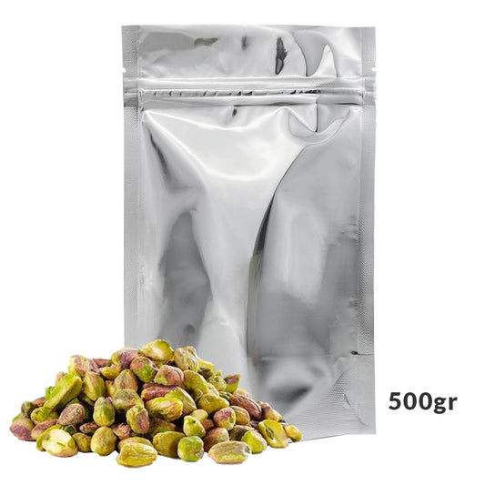 18x21.5x9cm Bolsa trilaminada plata mediana