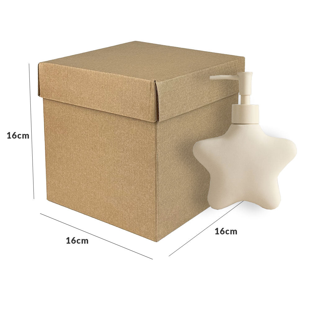 16x16x16cm Cubo kraft rigido con tapa