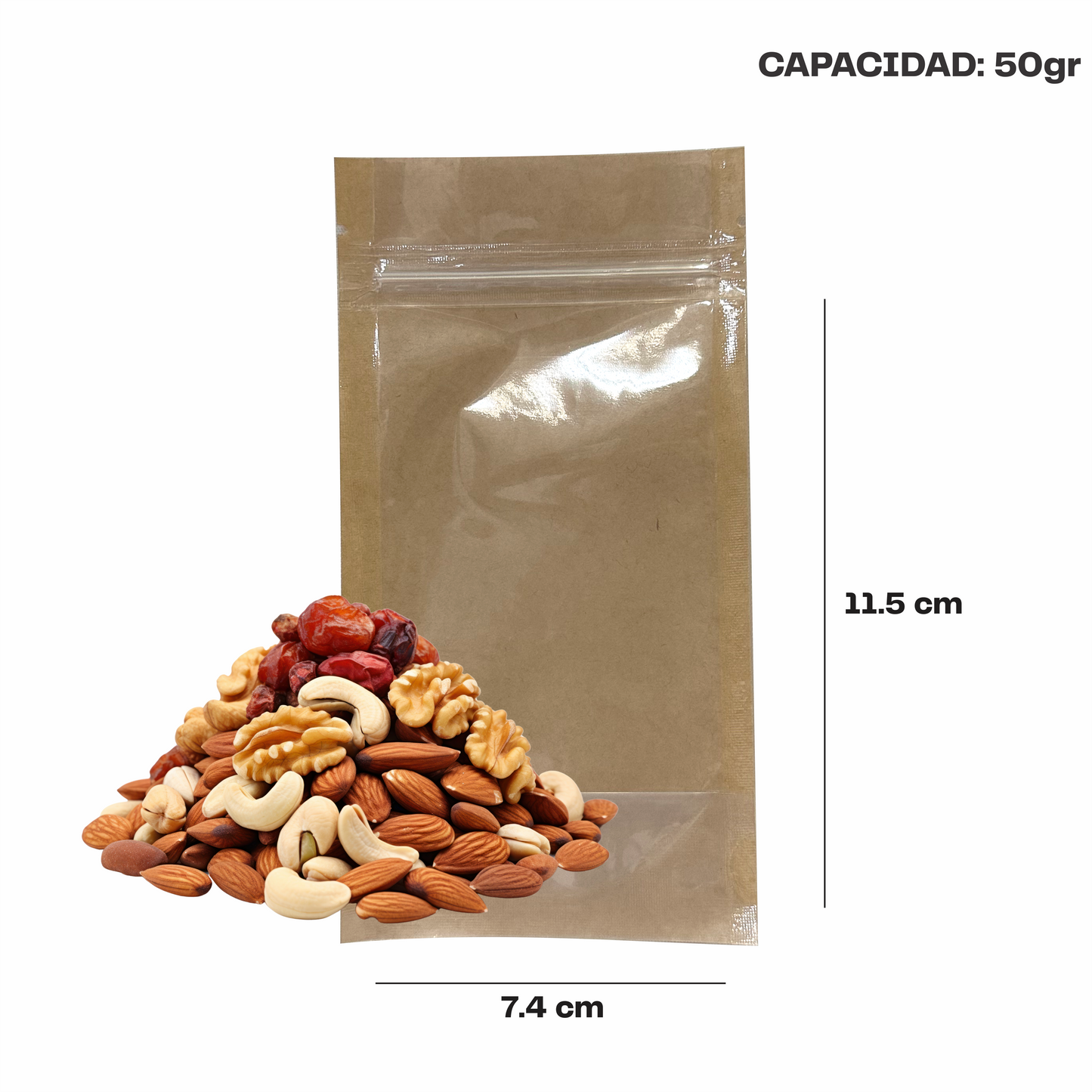 Extramini Kraft con Transparente (7.4x11.5x4.5)