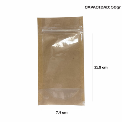 Extramini Kraft con Transparente (7.4x11.5x4.5)