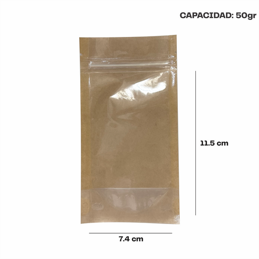 Extramini Kraft con Transparente (7.4x11.5x4.5)