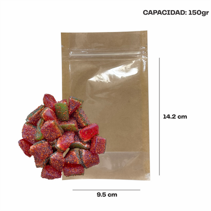 Mini Kraft con Transparente (9.5x14.2x6.35)