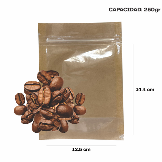 Chica Kraft con Transparente (12.5x14.4x7.75)