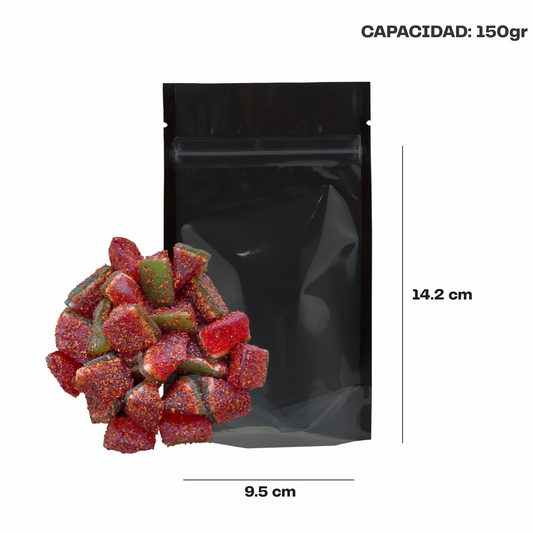 Mini Negro con Transparente (9.5x14.2x6.35)