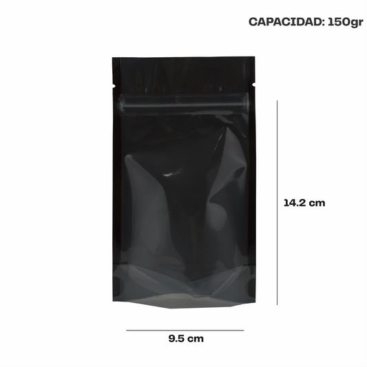 Mini Negro con Transparente (9.5x14.2x6.35)