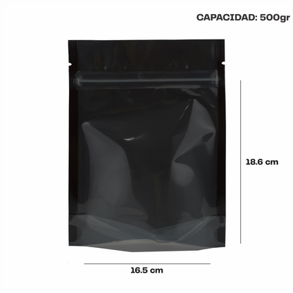 Mediana Negro con Transparente (16.5x18.6X9)