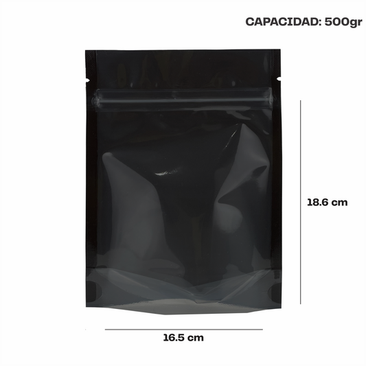 Mediana Negro con Transparente (16.5x18.6X9)