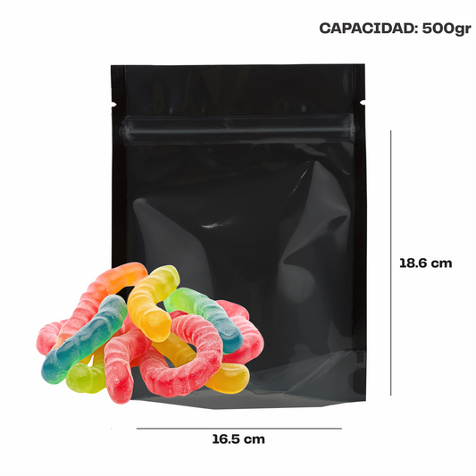 Mediana Negro con Transparente (16.5x18.6X9)