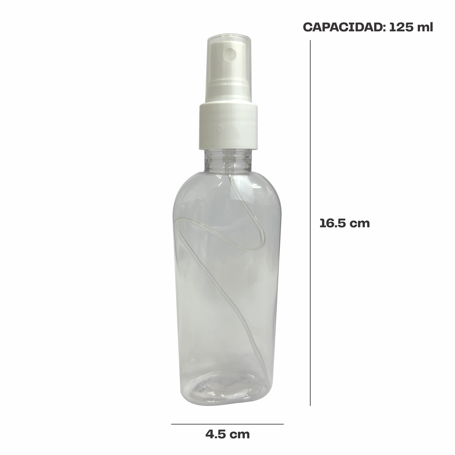 Bote ovalado 125ml tapa atomizador