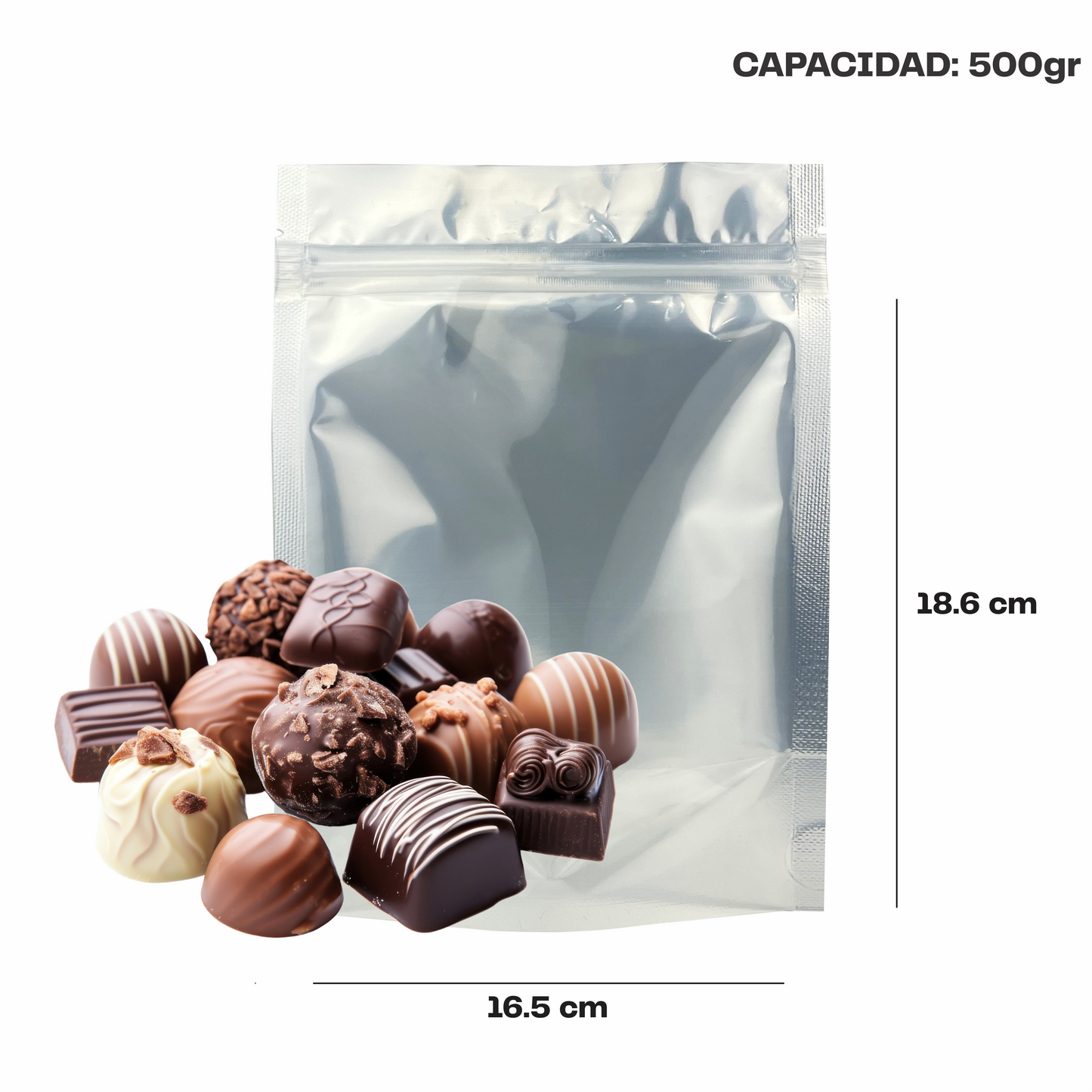 Mediana Plata con Transparente (16.5x18.6X9)