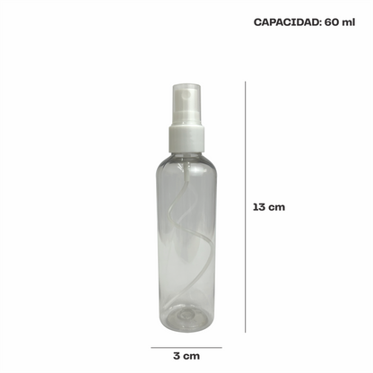 Bote redondo 60 ml tapa atomizador